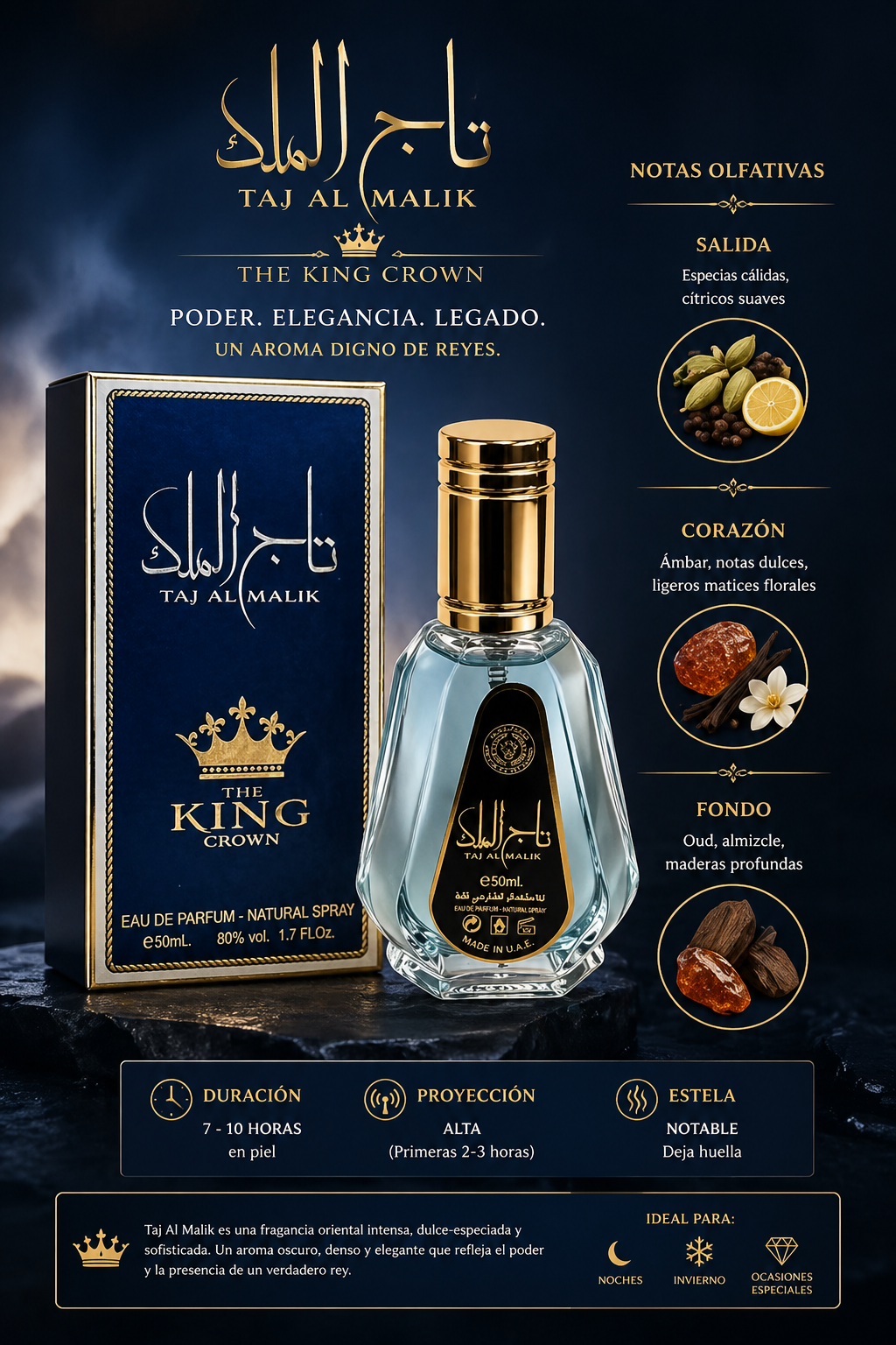 Eau de parfum Taj al malik 50 ml
